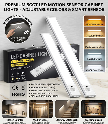 Led motion sensor light - 2x,