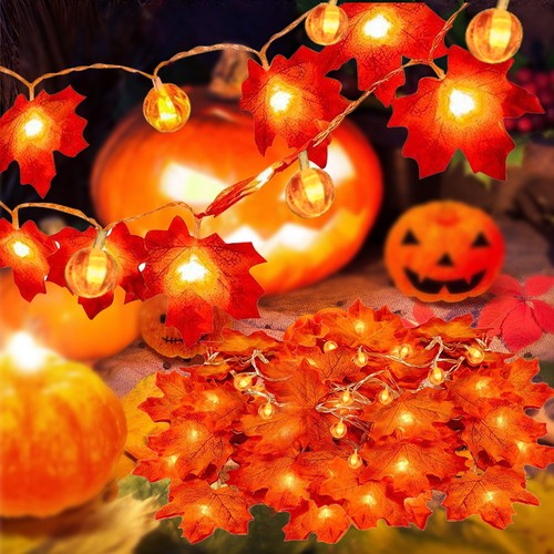 Led battery pumpkin string - led,
